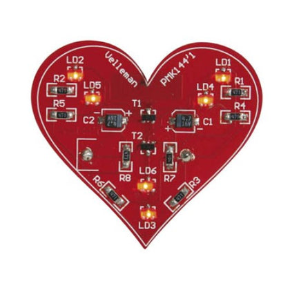 FLASHING LED HEART SMD