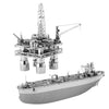 OFFSHORE OIL RIG & TANKER METAL EARTH 3D LASER CUT MODEL
