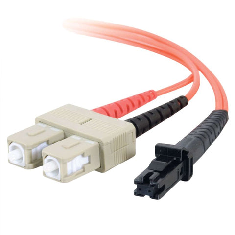 FIBER OPTIC PATCH CORD SC-MTRJ 23M DUPLEX MM 62.5/125UM OFNR OR