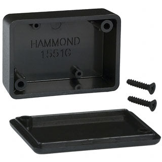 PROJECT BOX 2X1.4X.8IN PLAST BLK