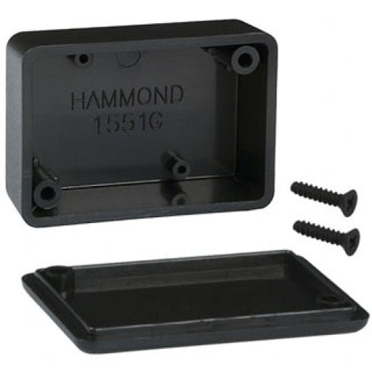 PROJECT BOX 2X1.4X.8IN PLAST BLK