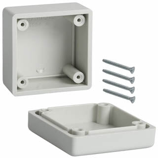 PROJECT BOX 2.2X2.2X1.5IN PLAS GREY{{