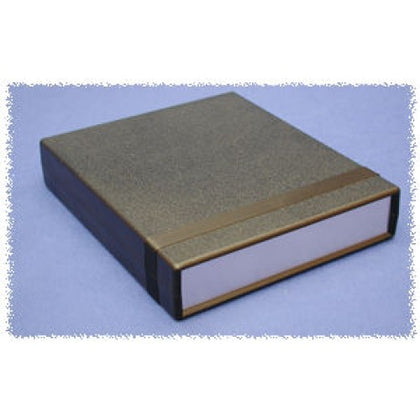 PROJECT BOX 7X6X2IN PLAST BLACK WITH ALUMINUM PANEL