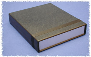 PROJECT BOX 7X6X2IN PLAST BLACK WITH ALUMINUM PANEL{{