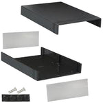 PROJECT BOX 11X7.7X3IN PLAS BLACK WITH METAL END