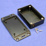 PROJECT BOX 3.4X2.2X1IN PLAS BLK WITH FLANGED LID