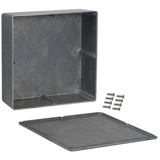 PROJECT BOX 7.4X7.4X2.5IN DIECAST ALUMINUM