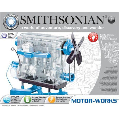 SMITHSONIAN MOTOR WORKS ENGINE {{4 CYLINDER MODEL BATTERY POWER