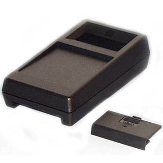 COLNSOLE BOX 5.5X3X1.5X1.25IN PLAS BLACK{{
