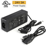 PSU SW 24VDC 3A 2.1MM C+ DESKTOP 100-240VAC 50/60HZ INPUT