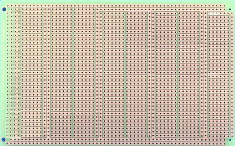 PCB ETCHED SS 6X4IN 5 CONNECTED PADS WITH POWER BUS