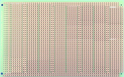 PCB ETCHED SS 6X4IN 5 CONNECTED PADS WITH POWER BUS