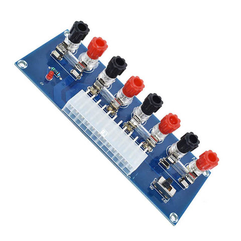 ATX PSU ADAPTER BOARD W/BINDING POST OUTPUTS 12V 5V 3.3V GROUND