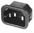 AC PLUG 3POS 10A 250V CHMT QT SNAP BLK