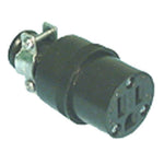 AC SOCKET 3POS 15A 125V IL RUBBER CAP