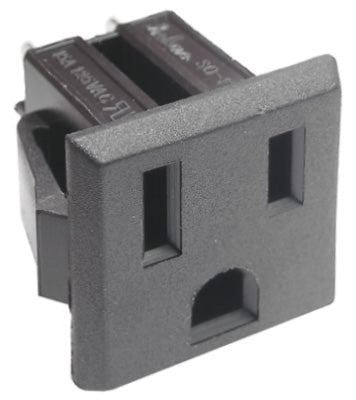 AC SOCKET 3POS 15A 125VAC CHMT {{