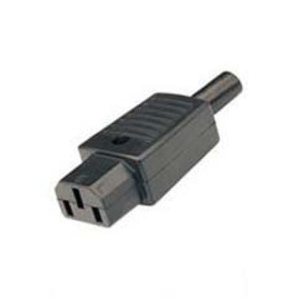 AC SOCKET 3POS 10A 250V IL PLAST BLK IEC32-3 TYPE C13 CONNECTOR