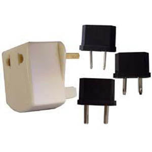 TRAVEL ADAPTER PLUG 4PCS SET N.AMERICA EUROPE AUSTRALIA U.K