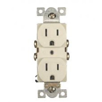 ELECTRICAL RECEPTACLE 2POS 15A 125V IVORY INSERT FOR WALLPLATE