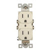 ELECTRICAL RECEPTACLE 2POS 15A 125V IVORY INSERT FOR WALLPLATE