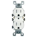 ELECTRICAL RECEPTACLE 2POS 15A 125V INSERT FOR WALLPLATE WHITE