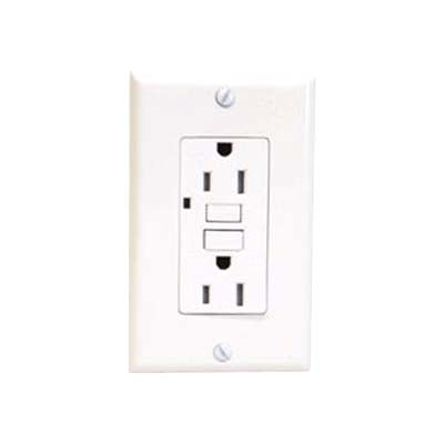 ELECTRICAL RECEPTACLE 2POS 20A DECORA GFCI WHITE W/WALLPLATE