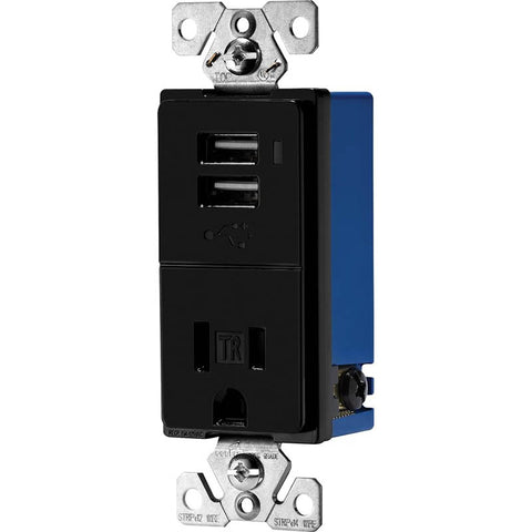 ELECTRICAL RECEPTACLE 1POS USB-A 2POS 5V 700MA DECORA INSERT