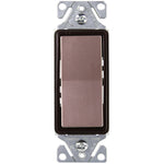 AC SWITCH ROCKER 15A 1P1T ON-OFF DECORA INSERT 120V/277V BRONZE