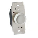 DIMMER ROTARY SWITCH 600W 3-WAY 120V DECORA INSERT WHT