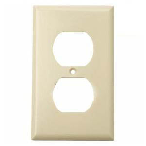 WALL PLATE ELECT 2POS PLAS IVORY