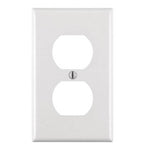 WALL PLATE ELECT 2POS PLAS WHITE