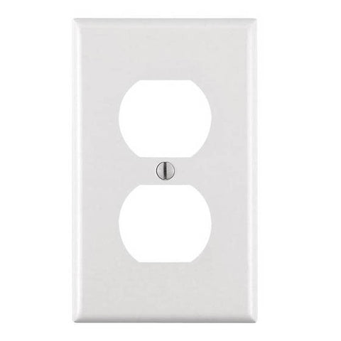 WALL PLATE ELECT 2POS PLAS WHITE