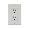 ELECTRICAL RECEPTACLE 2POS 15A 125V WITH WALLPLATE DECORA WHT