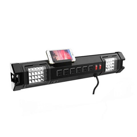 POWER BAR 6 O/LET 6FT CORD WORK LIGHT 2 USB 3.1A CELL PHONE HOLD
