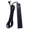 POWER BAR 6 O/LET 12FT CORD RA PLUG SURGE PROTECTED W/2USB PORT