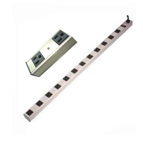 POWER BAR 12 O/LET 4FT CORD 35IN W/METAL BRACKET 1875W 60HZ