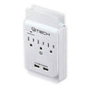 WALL TAP 3-OUTLET SURGE PROTECT w/2 2.4A USB PORT 300 JOULES