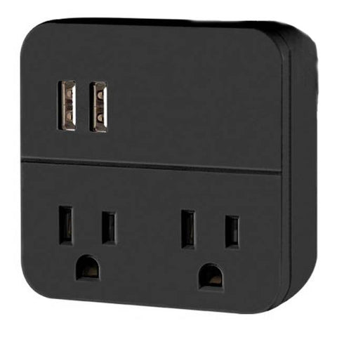 WALL TAP 2-OUTLET 2USB 15A 125V 1875w