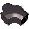 WALL TAP 3-OUTLET BLACK 15A/125VAC/1875W