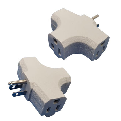 WALL TAP 3-OUTLET IVORY