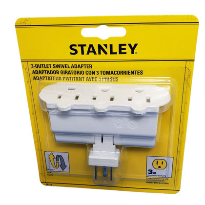 WALL TAP 3-OUTLET SWIVEL ADAPTER 15A 1875W