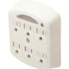 WALL TAP 6-OUTLET 15A 125V 1875W WITH AUTOMATIC NIGHT LIGHT