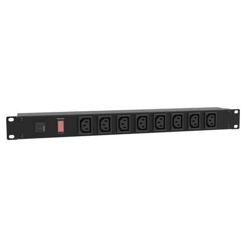 POWER BAR RACK MOUNT 8 O/LET FRONT FACING 19IN 1U C13-8