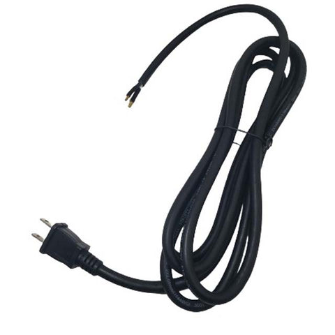 LINE CORD 2/14 7FT RND BLACK OPEN END SJ PLUG 1-15P