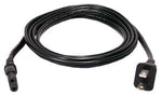 CHEATER CORD 2/18 6FT NP PLUG NP SOCKET TYPE 8 BLK