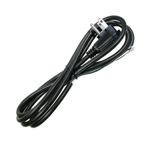 LINE CORD 3/16 10FT RA PLUG BLK OPEN END SJT PLUG 5-15P