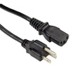 INST CORD 3/18 2FT RND BLK SJT NEMA 5-15P TO FEM C13