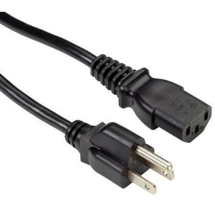 INST CORD 3/18 2FT RND BLK SJT NEMA 5-15P TO FEM C13