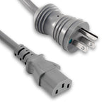 INST CORD 3/18 10FT HOSPITAL GR RND SJT GRAY PL 5-15P TO FEM C13