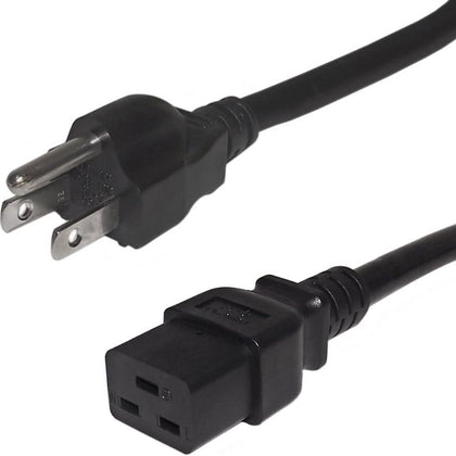 INST CORD 3/14 10FT BLK 15A 125V SJT 5-15P TO C19 FOR SERVERS